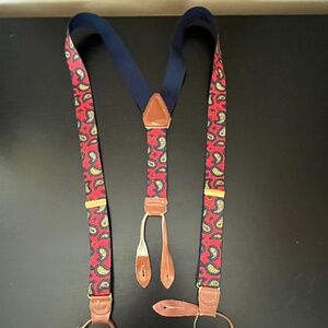 Vintage Red with Gray and Yellow Paisley